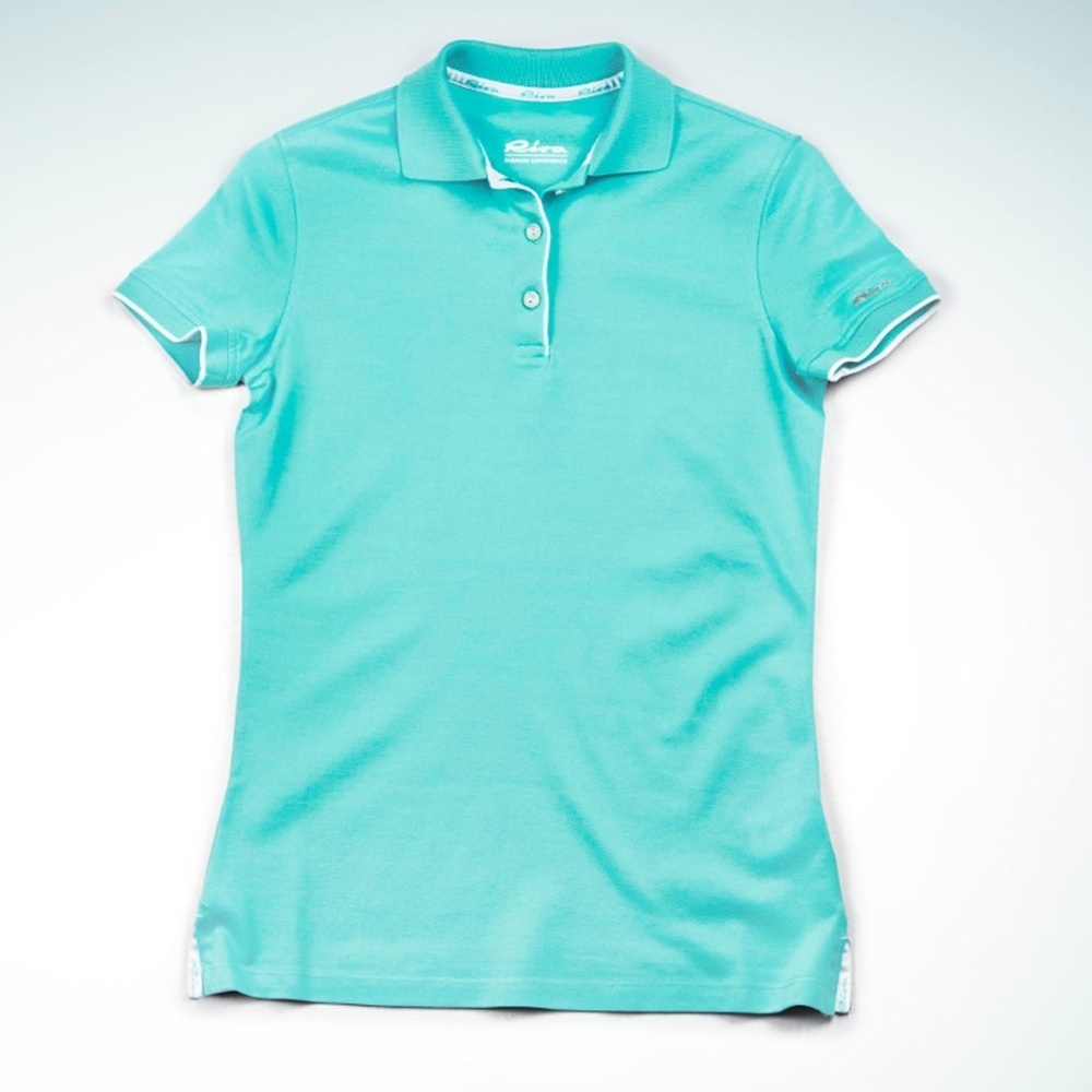 NEVER WORN RIVA Boat Brand Collared Top Unisex Turquoise Polo Top